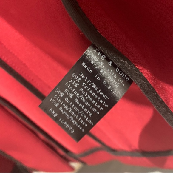 Rag & Bone Women’s Jacket Blazer Red Size 0 - Picture 5 of 10